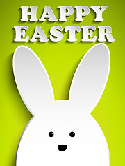 Image showing Happy Easter Rabbit Bunny on Green Background