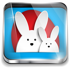 Image showing Happy Easter Glossy Application Button