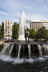 Image showing Fountain in Plaza d'Espana - Madrid