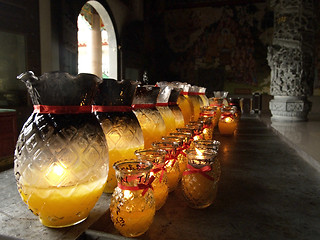 Image showing Lamps at Buddhist temple