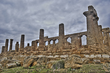 Image showing Greek temple of Agrigento in hdr