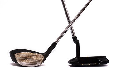 Image showing Golf clubs