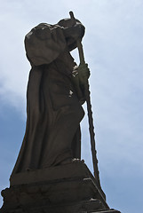 Image showing Statue outside the cathedral of Palermo