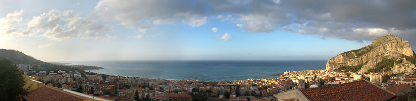 Image showing Panoramic view of the Cefalù