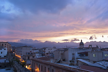 Image showing Palermo view at sunset.Sicily