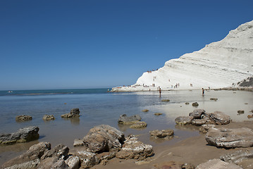 Image showing Stair of the Turkish beach. Sicily