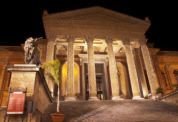 Image showing Theatre Massimo by night