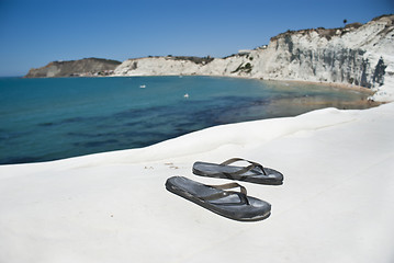 Image showing Stair of the Turkish. Flip-flops