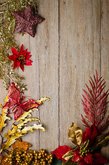 Image showing Christmas decorations frame 