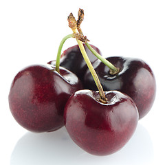 Image showing Red cherries