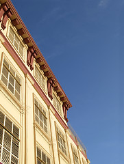 Image showing Urban building with blinds