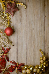 Image showing Christmas decorations frame 