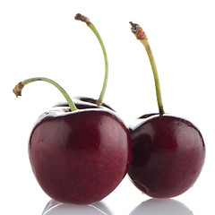 Image showing Red cherries