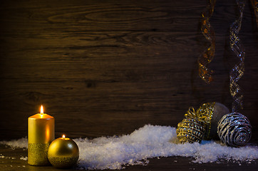 Image showing Christmas candles