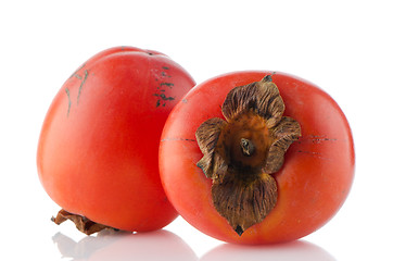 Image showing Red ripe persimmons