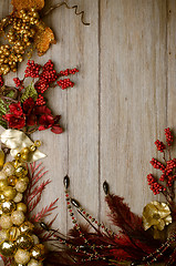 Image showing Christmas decorations frame 