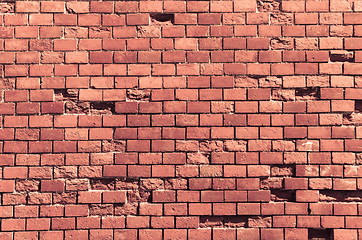 Image showing Red brick wall texture