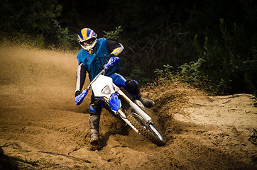 Image showing Enduro bike rider