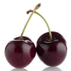 Image showing Red cherries