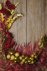 Image showing Christmas decorations frame 