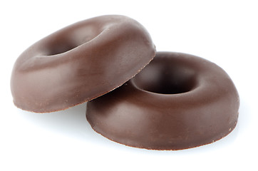 Image showing Chocolate donut cookies