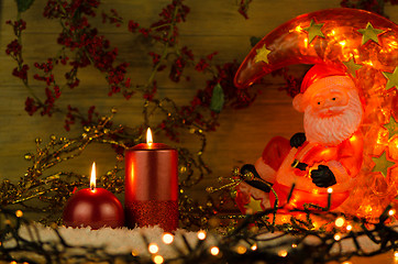 Image showing Two candles Christmas decoration