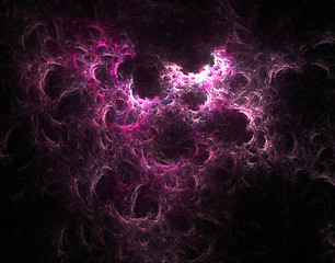 Image showing Purple fractal clouds - futuristic art