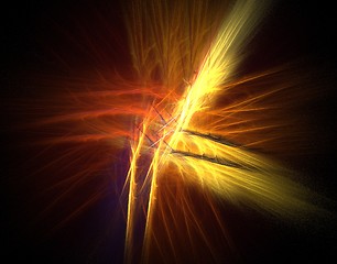 Image showing Orange explosion - fractal art