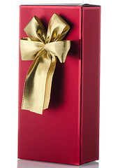 Image showing Red box with gold bow