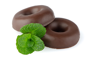 Image showing Chocolate donut cookies