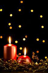 Image showing Christmas candles