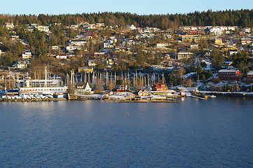 Image showing The village Drøbak in the Oslofjord