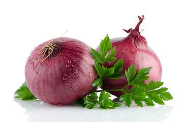 Image showing Red onions