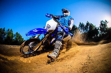 Image showing Enduro bike rider