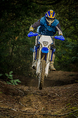 Image showing Enduro bike rider