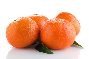 Image showing Ripe tangerines or mandarin