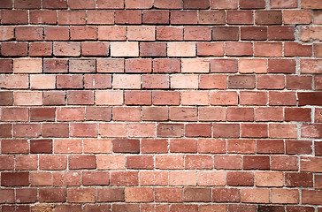 Image showing Red brick wall texture