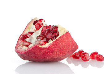 Image showing Half pomegranate fruit