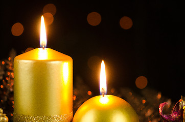 Image showing Christmas candles