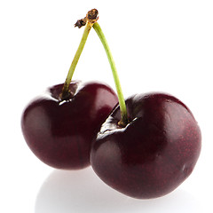 Image showing Red cherries