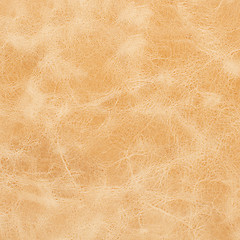 Image showing Brown leather texture closeup