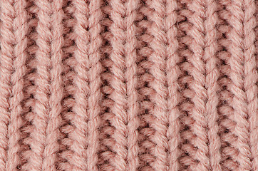 Image showing Pink knitted wool