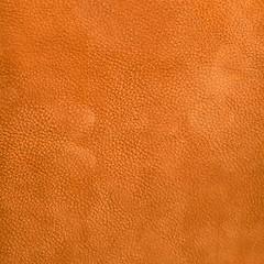 Image showing Orange leather texture closeup