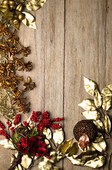 Image showing Christmas decorations frame 