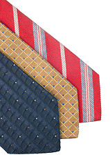 Image showing Closeup of three ties