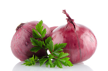 Image showing Red onions