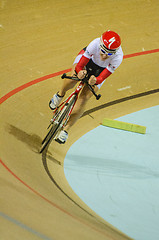 Image showing Unidentified cyclist