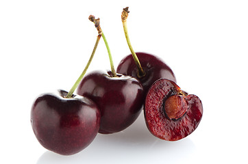 Image showing Red cherries 