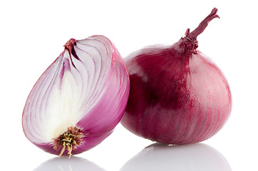 Image showing Red sliced onion