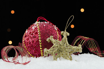 Image showing Christmas ball baubles